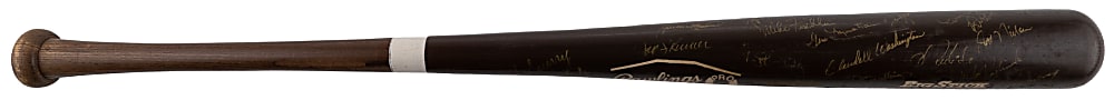 1986 New York Yankees Team-Signed Rawlings Adirondack Pro Model Bat - (40) signatures with Randolph, Henderson, Winfield, Pinella, Guidry & Mattingly - JSA LOA