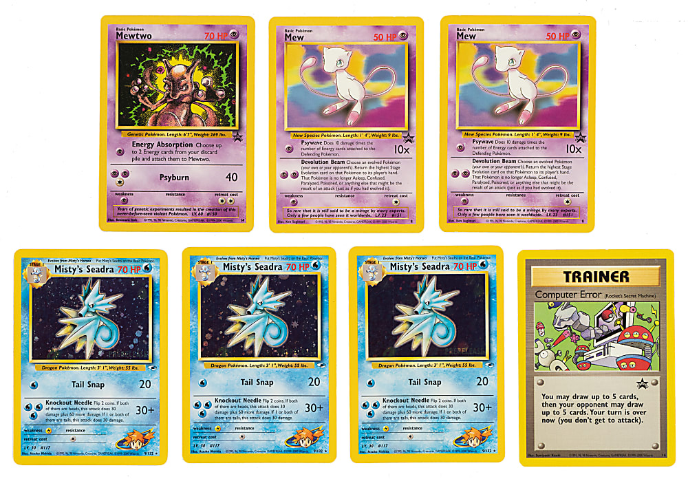 1999 & 2000 Pokémon Black Star Promo Collection (16) with Dragonite, Meowth, Mewtwo & Mew