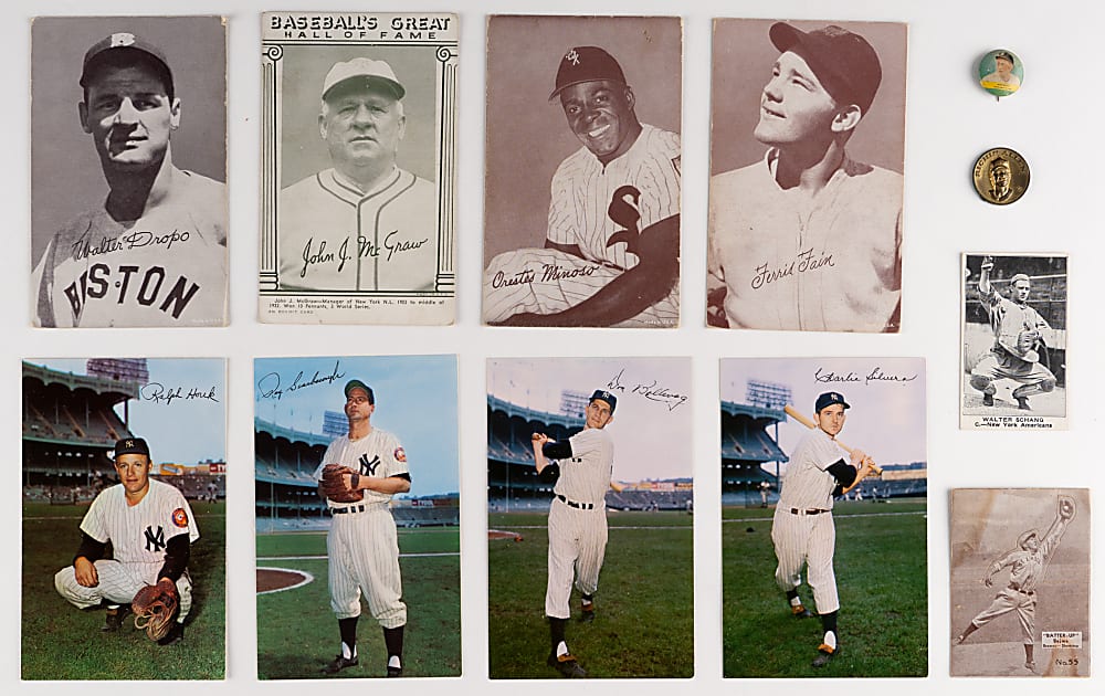 1921-1977 Eclectic Type Card Collection (26) with (10) Hall of Famers & (2) 1963 Sugardale Wieners
