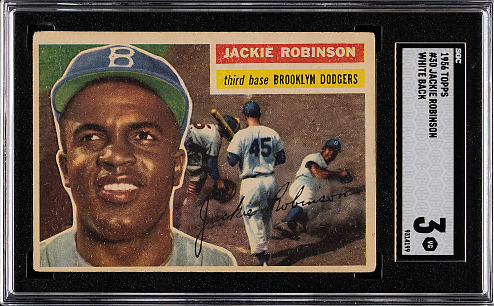 1956 Topps #30 Jackie Robinson White Back SGC VG 3