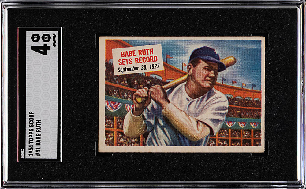 1954 Topps Scoops #41 Babe Ruth SGC VG/EX 4