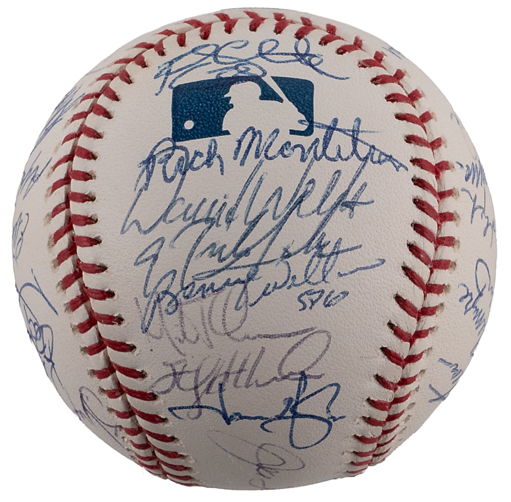 2002 American League East Champion New York Yankees Team-Signed Baseball with (29) Signatures Including The Core Four Plus Full JSA