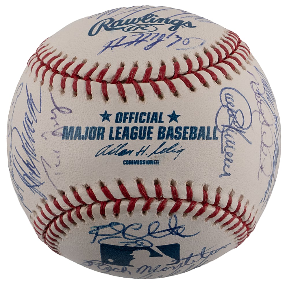 2002 American League East Champion New York Yankees Team-Signed Baseball with (29) Signatures Including The Core Four Plus Full JSA