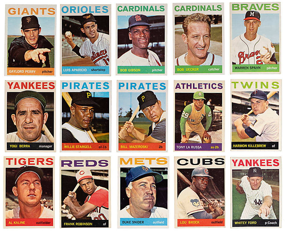1964 Topps Complete Set (587) with (5) SGC Graded Hall of Famers Including Mickey Mantle