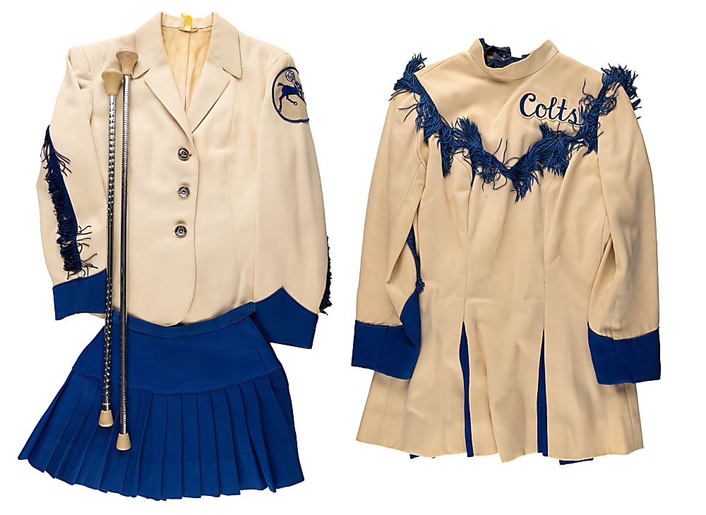 1960s Baltimore Colts Marching Band Majorette/Choreographer Bonnie Cunningham Uniform Ensemble Collection (9) with LOP