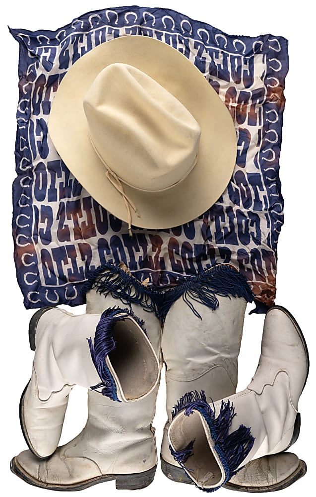 1960s Baltimore Colts Marching Band Majorette/Choreographer Bonnie Cunningham Uniform Ensemble Collection (9) with LOP