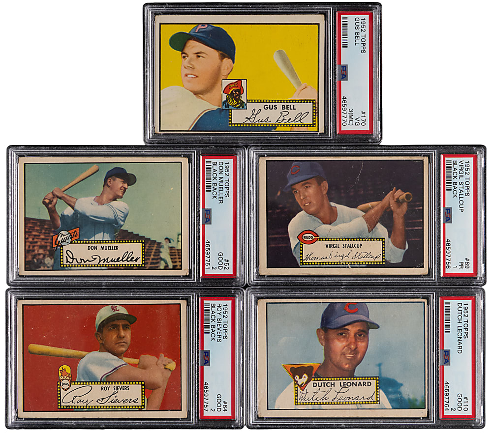 1952 Topps PSA Graded Collection (15)