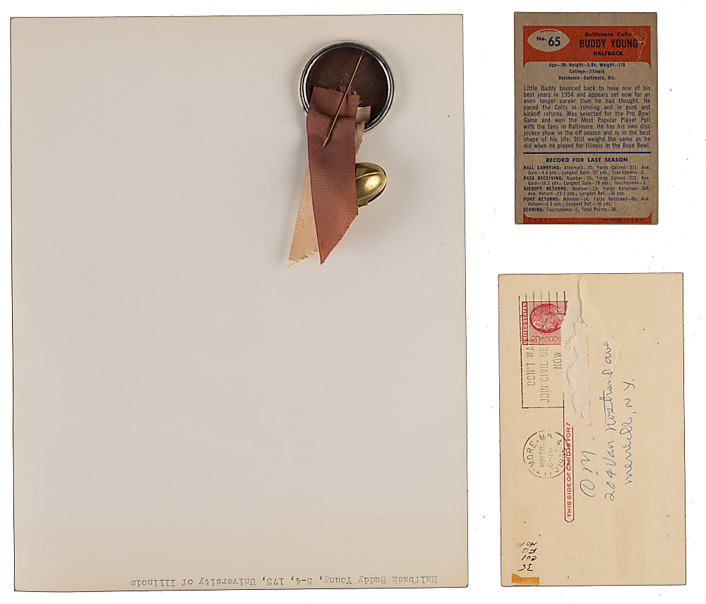 Buddy Young Quartet with Signed Government Postcard, PM Pin, Photograph & Card