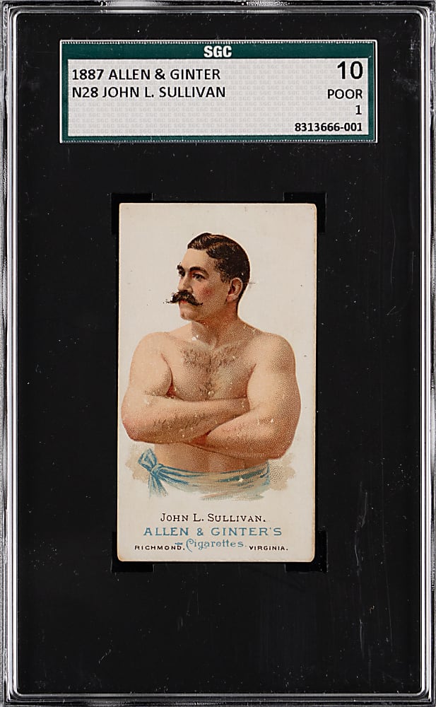 1887 N28 Allen & Ginter World's Champions John L. Sullivan SGC POOR 1