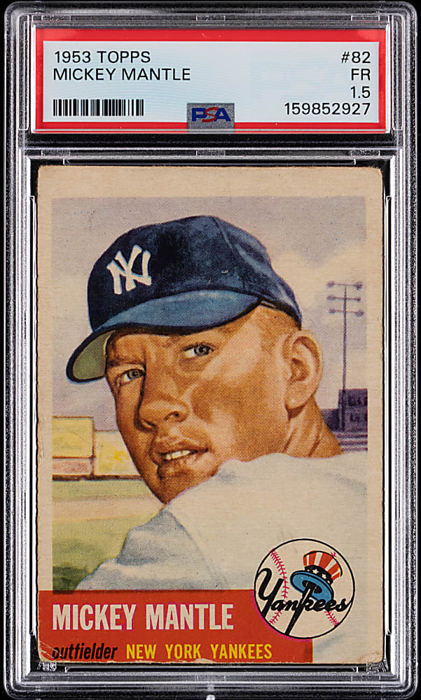 1953 Topps #82 Mickey Mantle PSA FAIR 1.5
