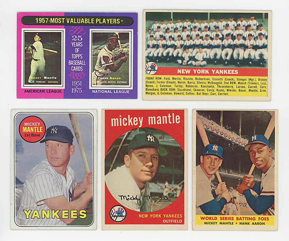 1956-1975 Mickey Mantle Collection (9)