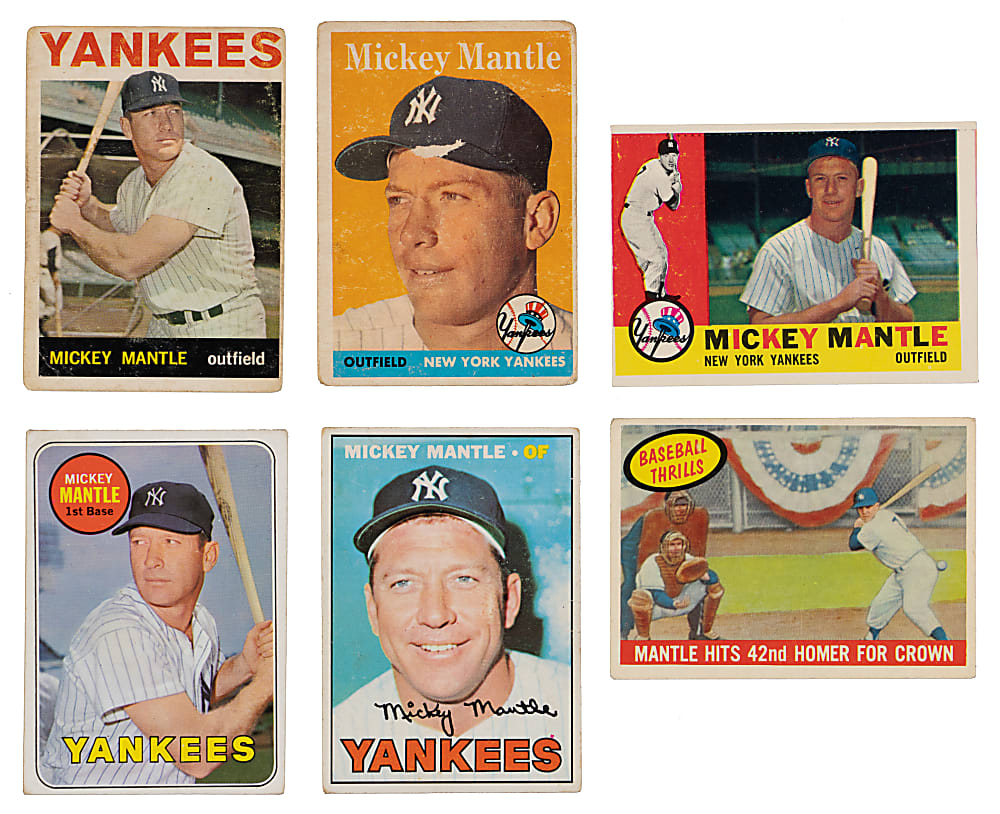 1958-1969 Topps Mickey Mantle Group (6)