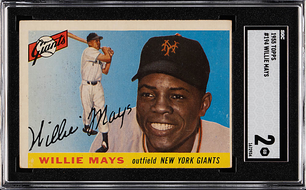 1955 Topps #194 Willie Mays SGC GOOD 2