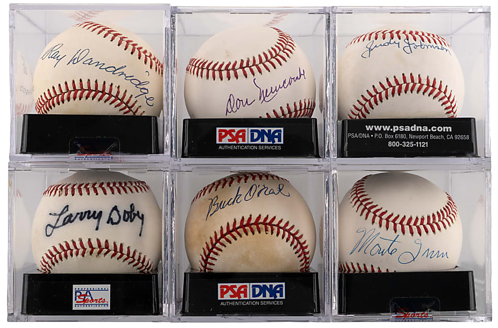 Negro League Player Single-Signed Baseball Group (6) - All PSA/DNA Graded