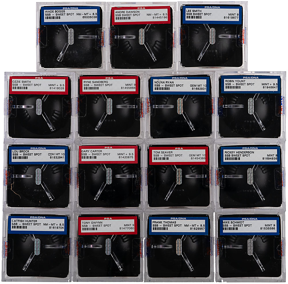 Hall of Famer Single-Signed Baseball Collection (15) with Ryan, Hunter & Gwynn - All PSA/DNA Graded