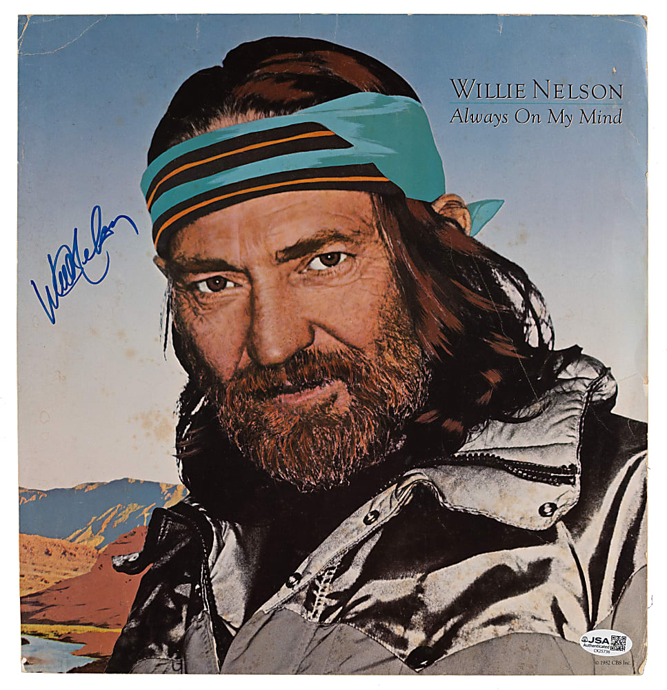 Willie Nelson Signed "Always On My Mind" Album Cover - JSA COA