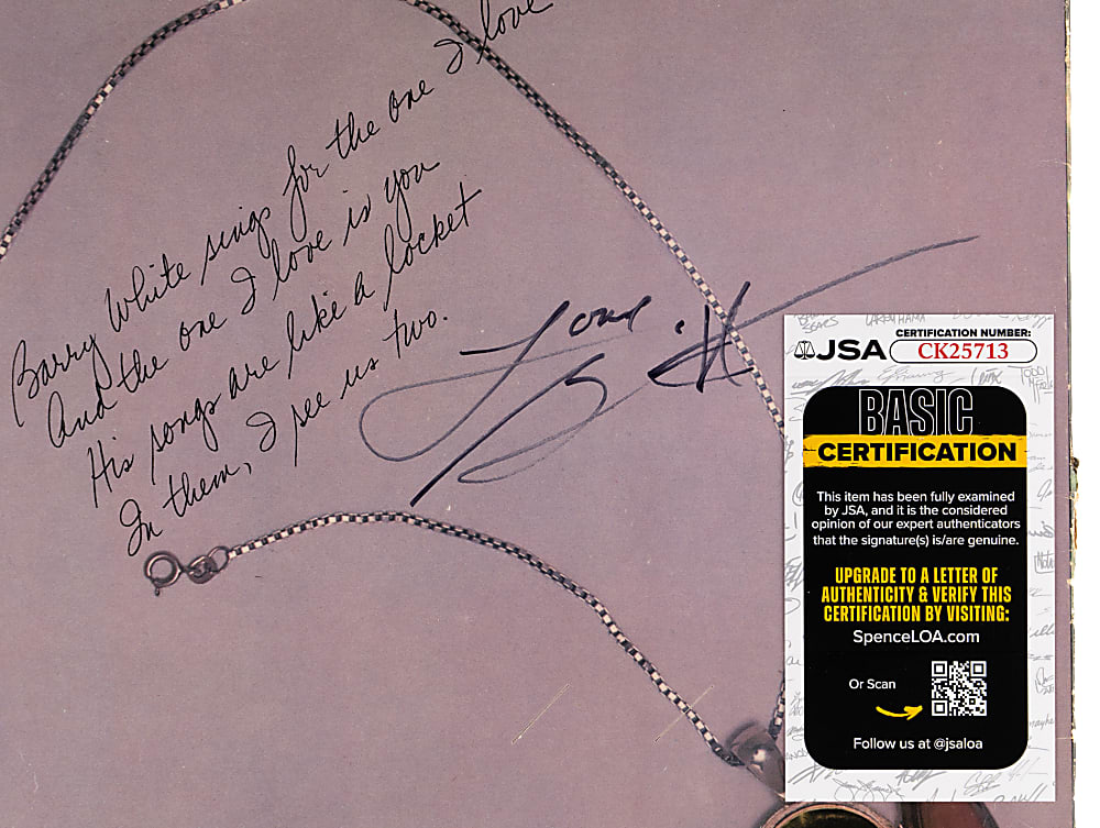 Barry White Signed "Sings for Someone You Love" Album - JSA COA