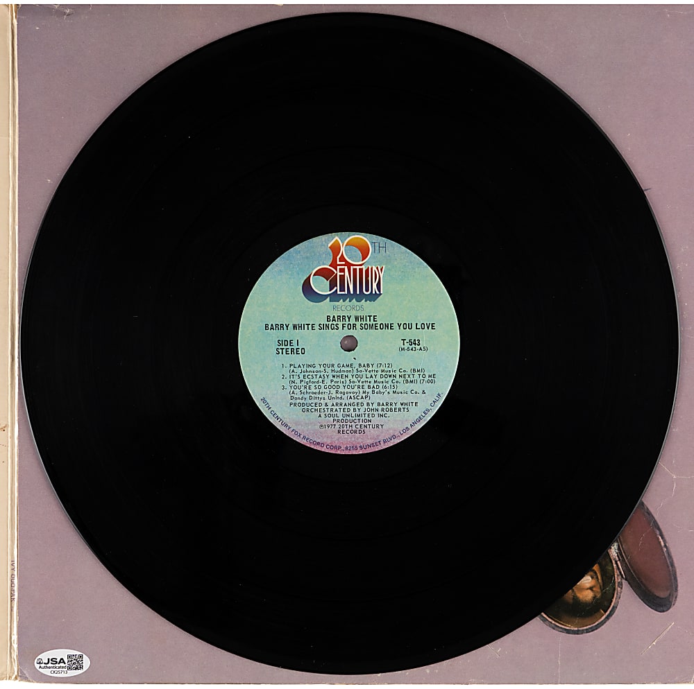 Barry White Signed "Sings for Someone You Love" Album - JSA COA