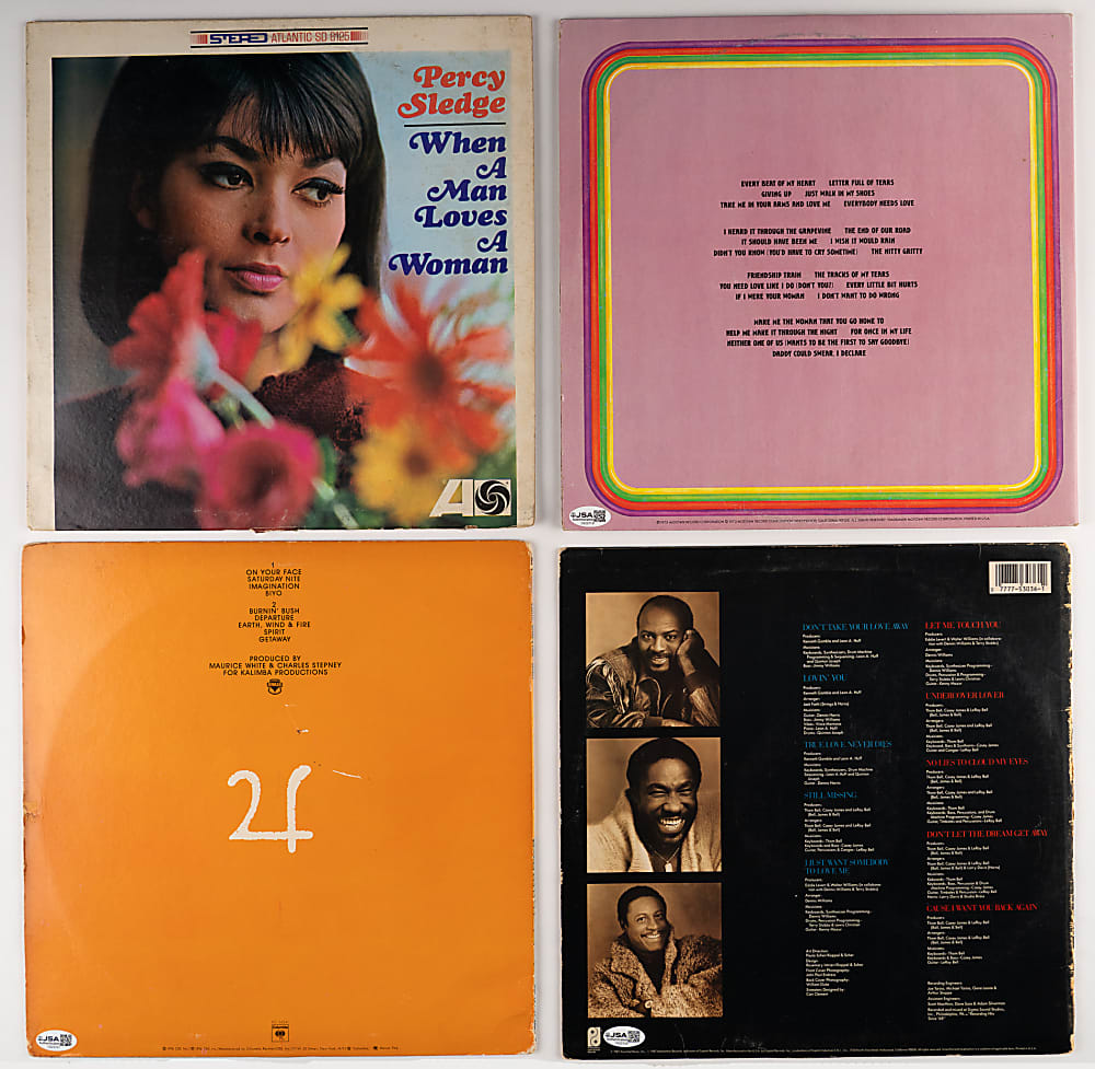 1960s-1980s R&B/Soul Singer/Group Signed Record Albums (7) - All JSA Certified