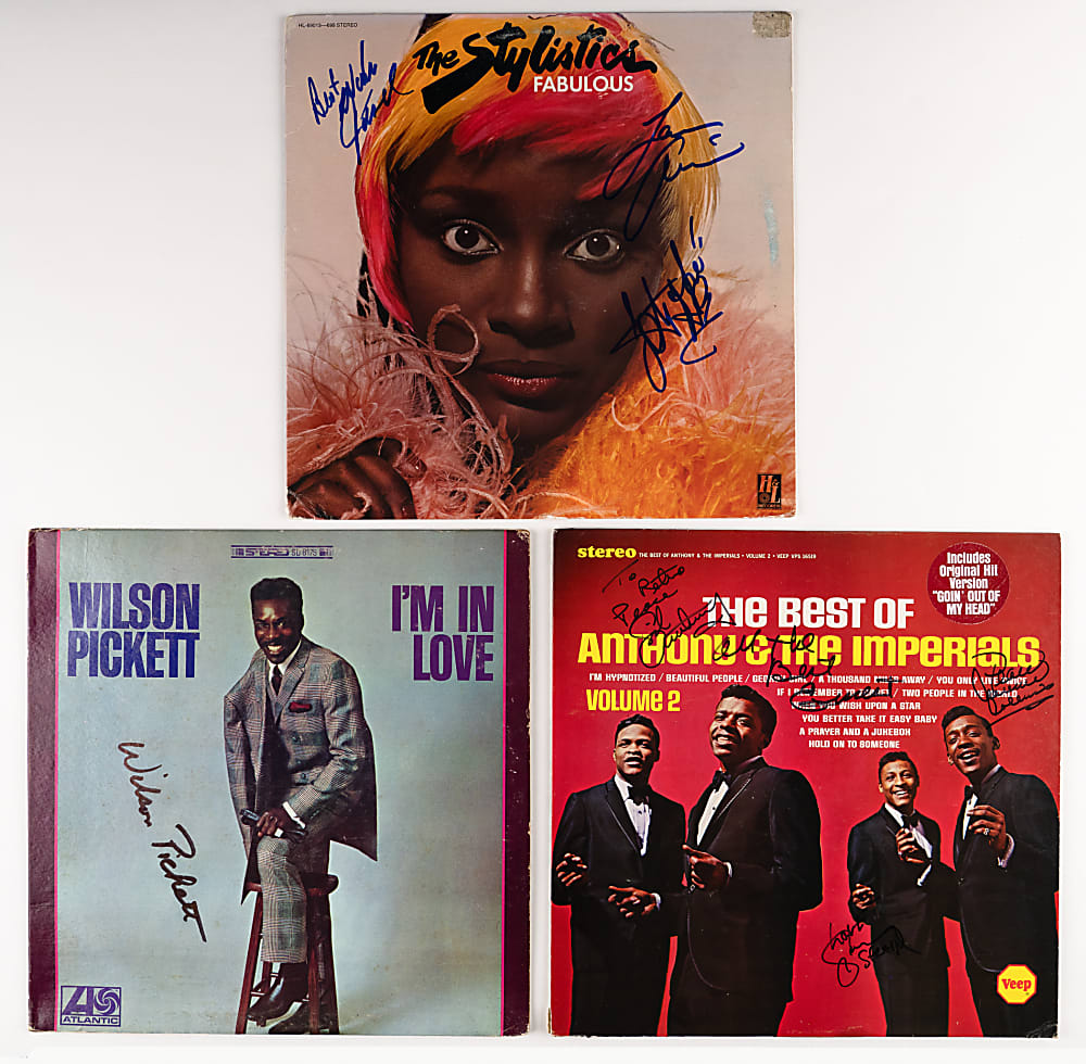 1960s-1980s R&B/Soul Singer/Group Signed Record Albums (7) - All JSA Certified