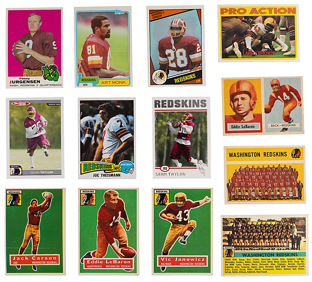 1956-2015 Topps Washington Redskins Team Collection (1,025+) with Hall of Famers, Rookies & High Numbers