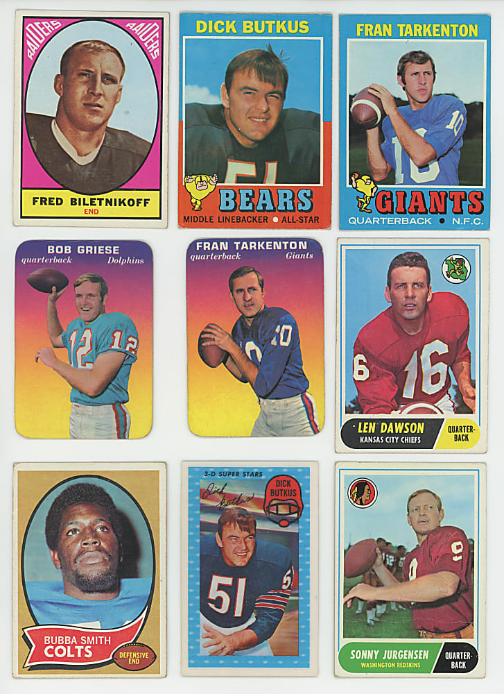 1958-1978 Basketball & Football Collection (232) with Several Hall of Famers