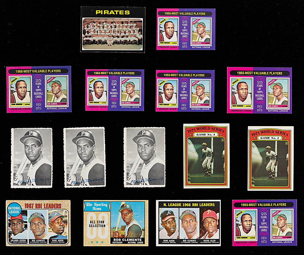1959-1975 Roberto Clemente Collection (23) with (3) Graded