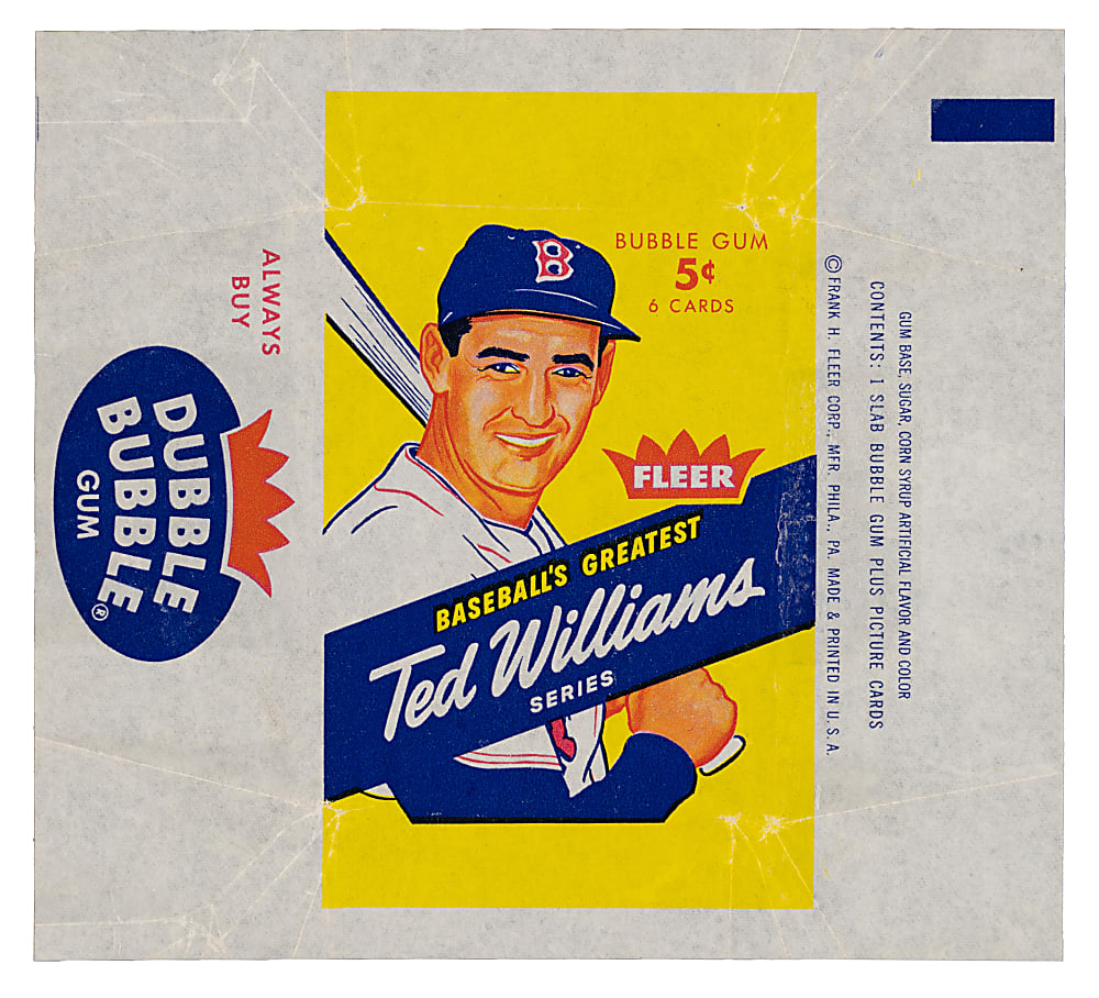 1959 Fleer Ted Williams Wax Pack Wrapper
