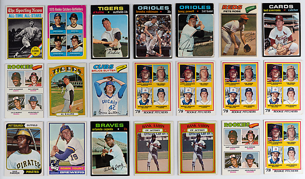 1970-1980 Topps Collection (7,750+) Loaded with (275+) Hall of Famers & Key Rookies