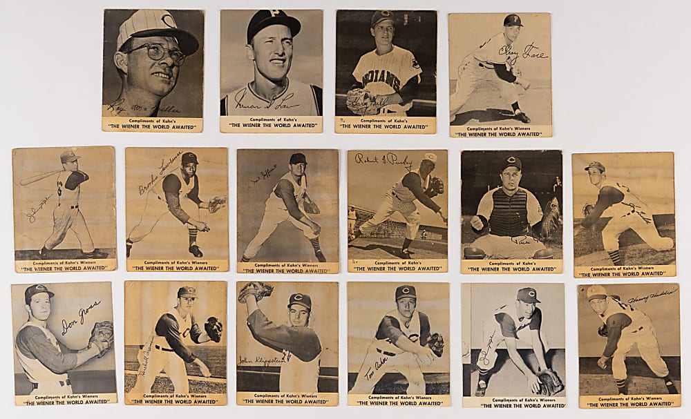 1956-1960 Kahn's Wieners Collection (25) Different with (2) Ted Kluszewski & Bill Mazeroski