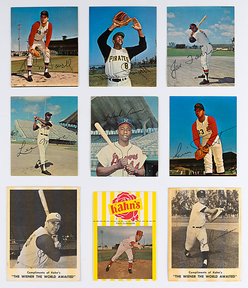 1963-1969 Kahn's Wieners Collection (40) with Hank Aaron