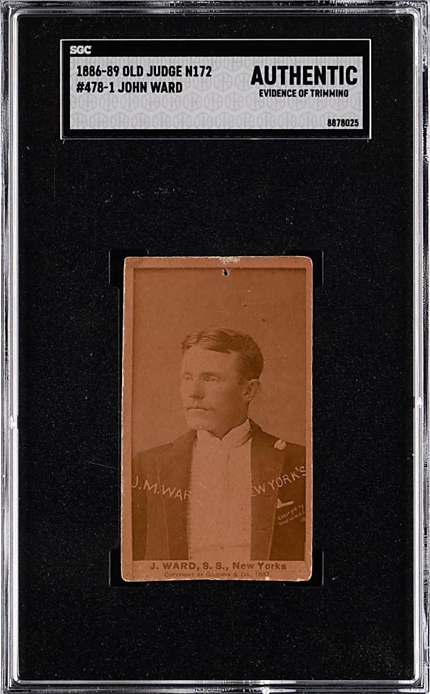 1887 N172 Old Judge #478-1 John Ward Portrait SGC Authentic