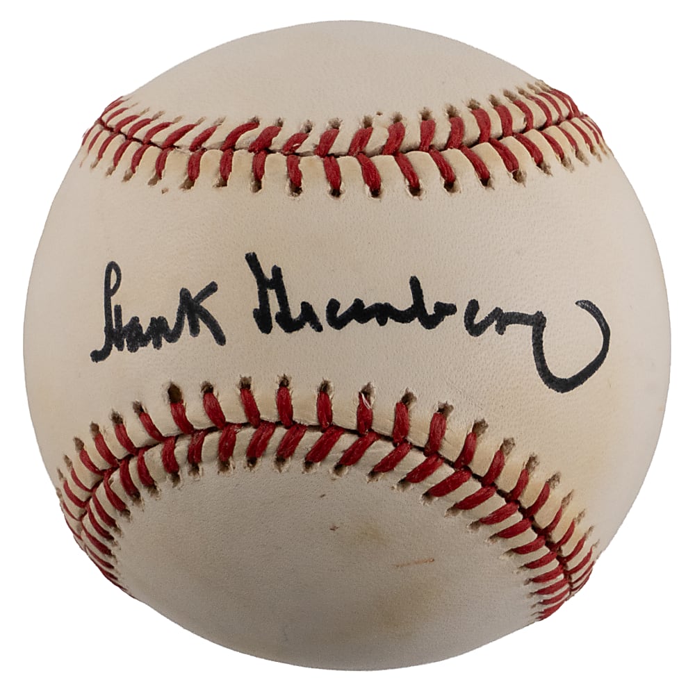 Hank Greenberg Single-Signed & Graded OAL/Brown Baseball - PSA/DNA Overall 7.5 with Mint 9 Autograph Grade!