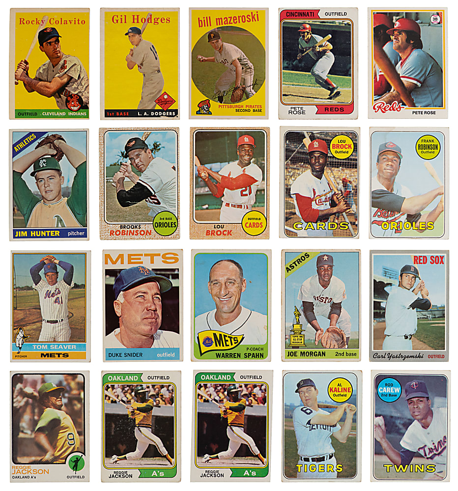1954-1979 Baseball Singles Collection (420) with (150+) Hall of Famers & Several Stars