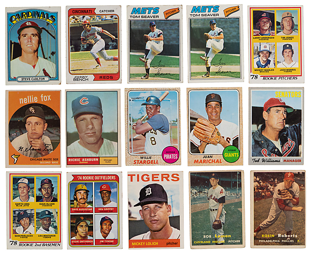 1954-1979 Baseball Singles Collection (420) with (150+) Hall of Famers & Several Stars