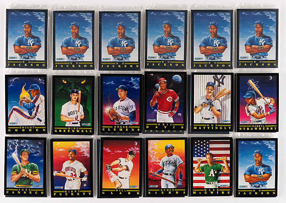 1991 Fleer Pro-Visions Insert Complete Set Hoard (300) - Nice!