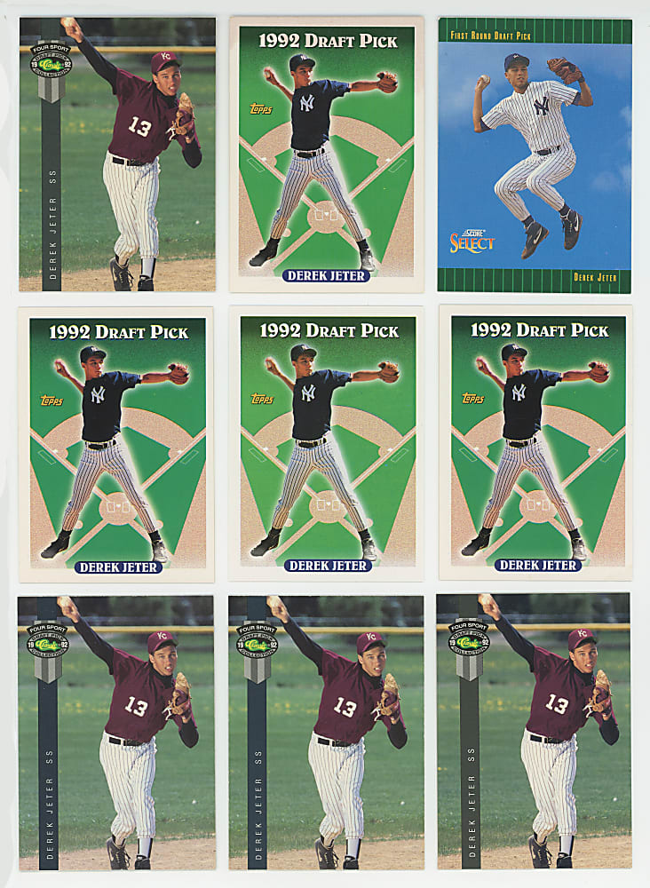 1980s-1990s Hall of Fame Collection (2,700+) with Several Derek Jeter Rookies, Player Blocks & (100+) Inserts