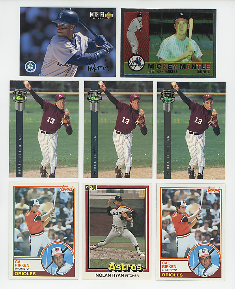 1980s-1990s Hall of Fame Collection (2,700+) with Several Derek Jeter Rookies, Player Blocks & (100+) Inserts
