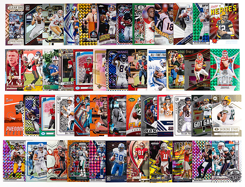 Mostly Post-2020s Football Insert Hoard (2,500+) with Numerous Superstars & Key Rookies
