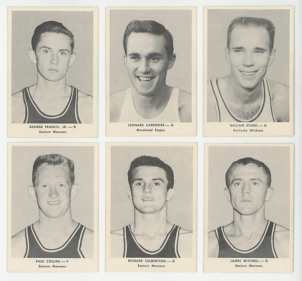 1955 Ashland/Aetna Oil Basketball Partial Set (64/96) with Near Kentucky Wildcats Team Set & Hot Rod Hundley - Clean!