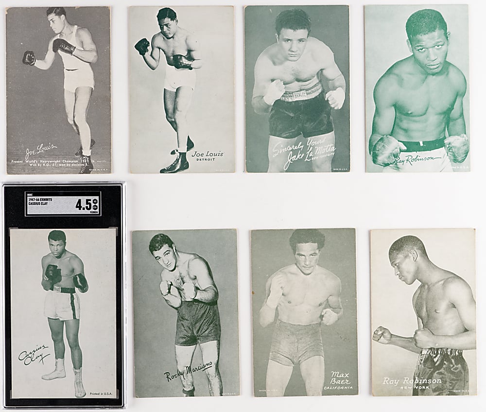 1940s-1960s Boxing Exhibits Collection (117) Different with SGC VG/EX 4.5 Cassius Clay Rookie!