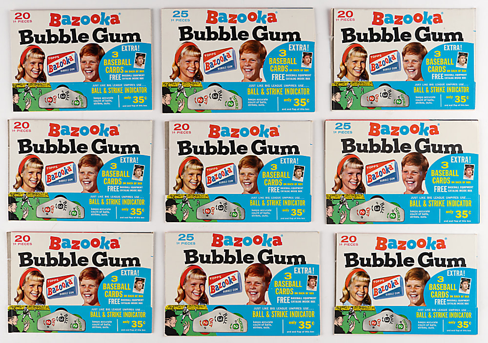 1967 Bazooka Box Near Complete Set (14/16) - Clean!