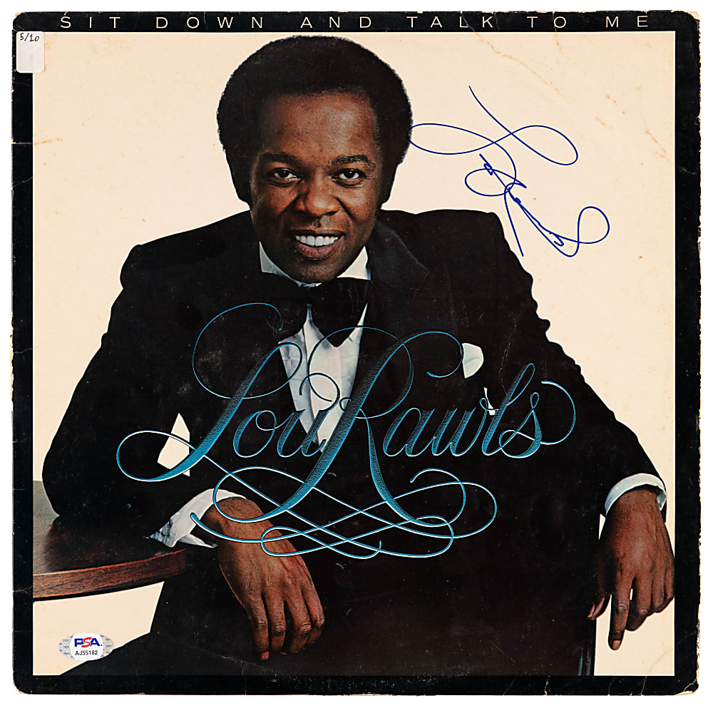 1980 Lou Rawls Signed "Sit Down and Talk To Me" Record Album - PSA COA