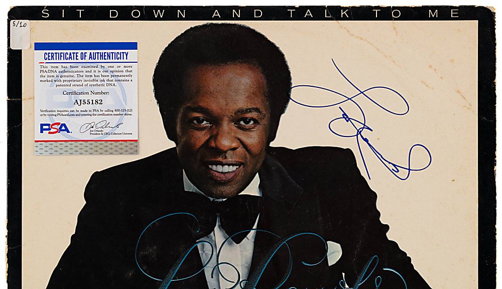 1980 Lou Rawls Signed "Sit Down and Talk To Me" Record Album - PSA COA
