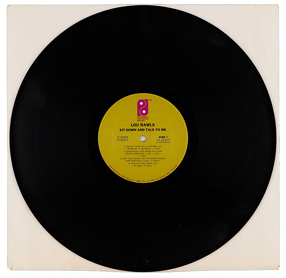 1980 Lou Rawls Signed "Sit Down and Talk To Me" Record Album - PSA COA