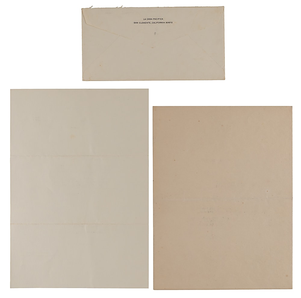 Richard Nixon & Alfred E. Smith Signed Typewritten Letter Pair