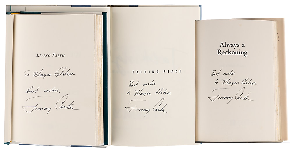 Jimmy Carter Signed Hardback Trio