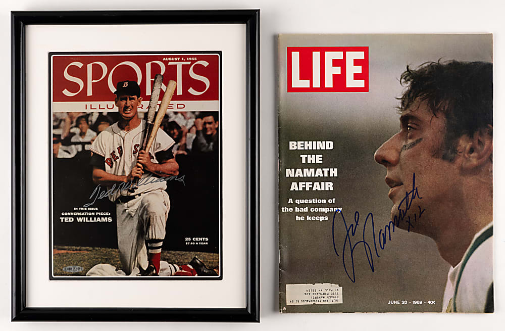 Baseball & Football Hall of Fame Signed Collection (38) with Joe Namath & Ted Williams