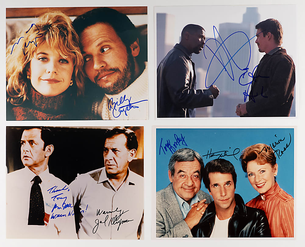 Hollywood Co-Star Multi-Signed 8x10 Photos (12) with "Training Day", "Happy Days", "The Odd Couple" & "When Harry Met Sally"