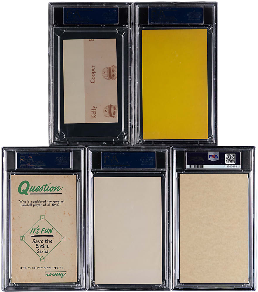 1960-1977 Lou Gehrig Oversized PSA Graded Cards (5) with GEM MINT 10